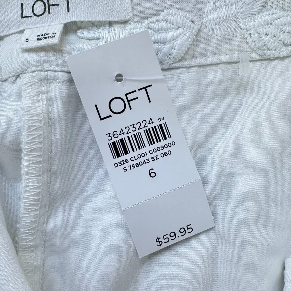 LOFT "Riviera" Shorts with Floral Embroidery - Picture 6 of 10